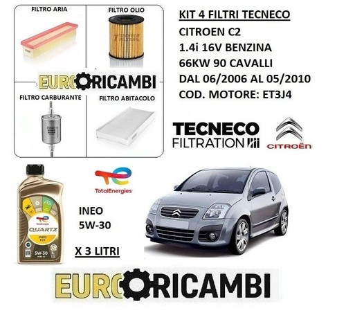 Kit tagliando filtri - 4, tecneco