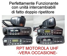 PONTE RADIO RIPETITORE  UHF GM  MOTOROLA- DI FATTO DOPPIO RIPETITORE -