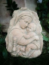 MADONNA terracotta antichizzata 22x17cm da appendere murare