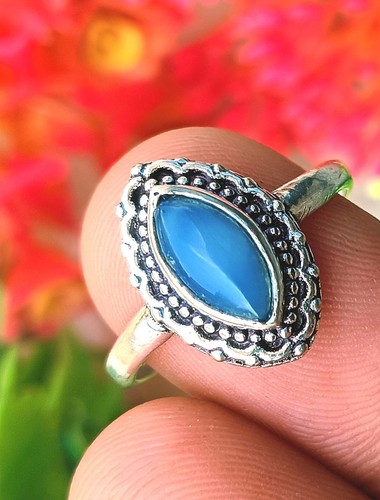 Anello onice blu - , misura