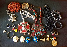 Lotto Bigiotteria Vintage Collane, Bracciale, orecchini, spilla, pettine vintage