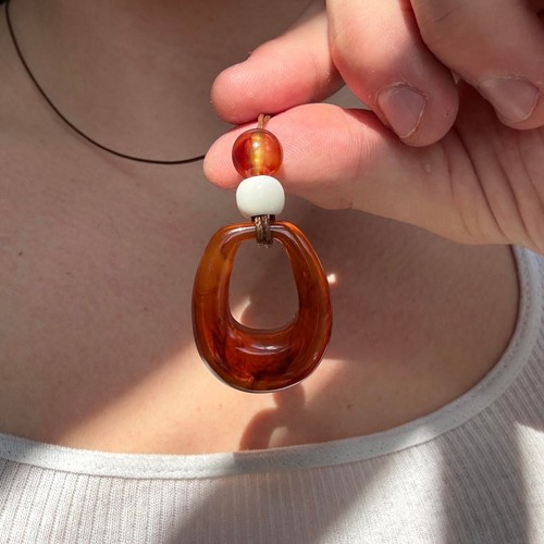 Collana con ciondolo resina - collana,
