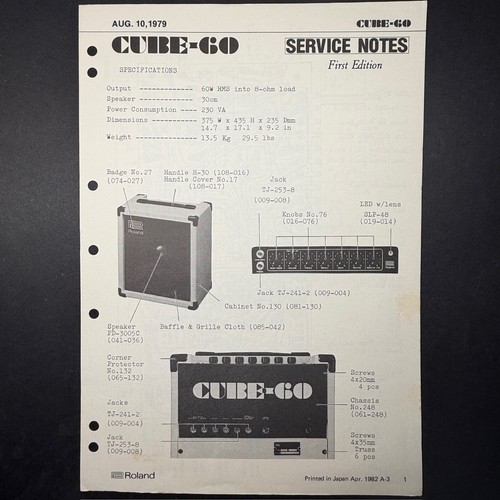 Vintage roland cube basso - cube-60,