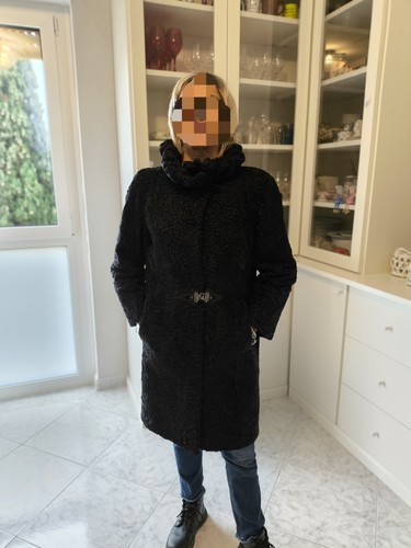 Cappotto astrakan nero - in,