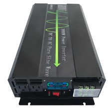 Inverter di potenza onda sinusoidale pura 3000W DC 48V a AC 120V con display LCD stock USA