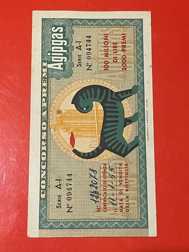 Agip gas buono vintage anni - agip, 50
