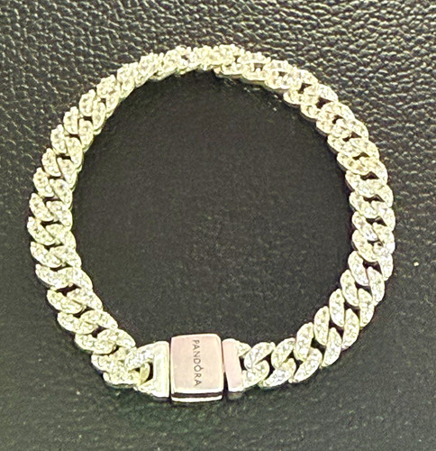Pandora pavé cuban link - pandora, chain