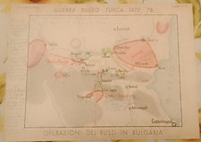 79° Corso II Anno - Storia Tavola I B Carta della Guerra Russo - Turca 1877 - 78