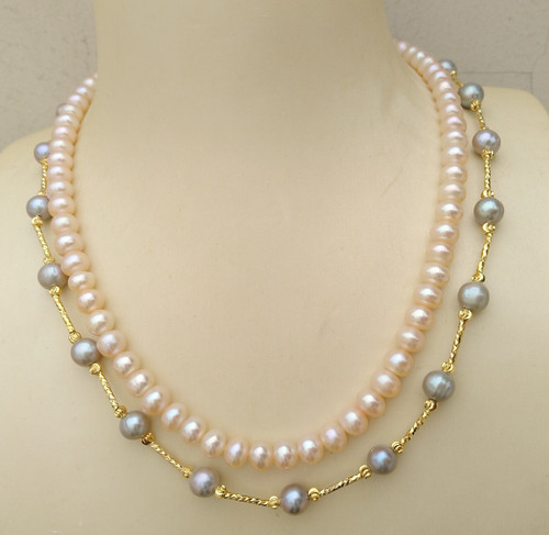 Collana file perle - collana, di