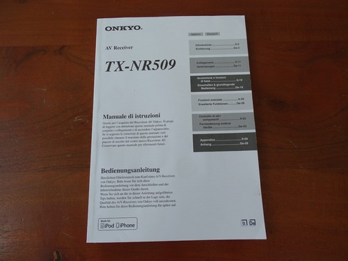 Raro onkyo nr509 - manuale, di