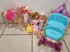 Lotto Barbie Carrozza, Cavallo + 3 Bambole