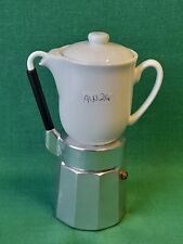 NUOVA CAFFETTIERA OMG MULINO BIANCO CARAFFA IN PORCELLANA BIANCA 4 TAZZE. AW24