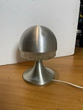 LAMPADA VINTAGE FUNGO ALLUMINIO SPAZZOLATO DESIGN MID CENTURY MODERNARIATO ITALY