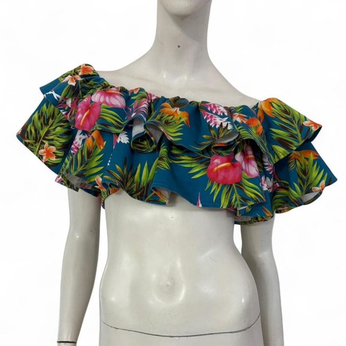 Guess top crop azzurro - guess,