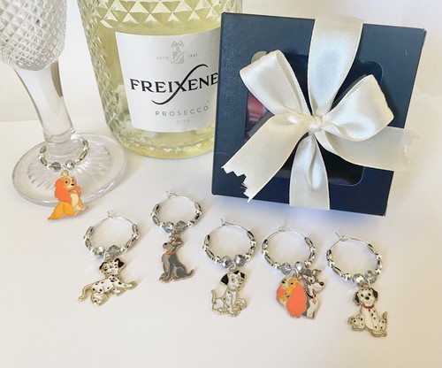 Charm bicchiere vino - bicchiere, cani