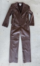 Set pantaloni blazer pelle