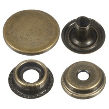 30Set Pulsante Tappo a Pressione 17mm Fissaggio a Scatto in Metallo per Ombrelli, Bronzo