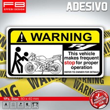 Adesivo Stickers Avvertenze