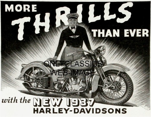 Moto harley davidson - davidson, 1937