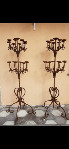 Stupenda coppia candelieri - coppia,