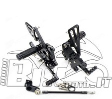 PEDANE ARRETRATE REGOLABIL Aprilia RSV4 2009 2010 2011 2012 2013 2014 ERGAL NERO