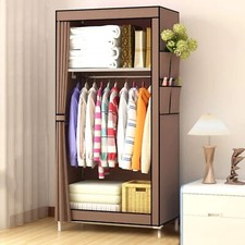 ARMADIO GUARDAROBA IN TESSUTO APPENDIABITI ACCIAIO SALVASPAZIO CON RIPIANI