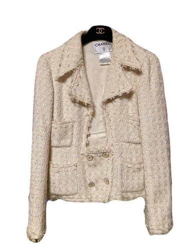 Giacca tweed chanel avorio - chanel,