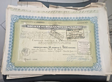 5 Certificati Azionari Napoli Anni '60 – Lotto Raro da Collezione