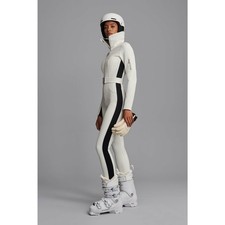 NUOVO Cordova Signature Aspen tuta da sci in neoprene nero bianco a righe XS