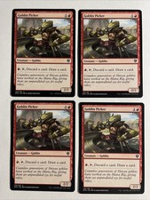 4x Raccoglitore Goblin Mtg Dominaria United Nuovo con etichette Magic The Gathering