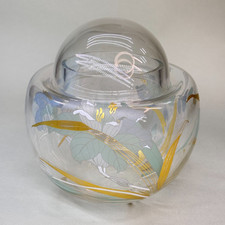 ROSENTHAL VETRO TRASPARENTE VINTAGE DECORAZIONI FLOREALI COPPA CENTROTAVOLA