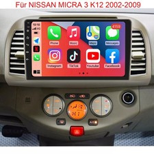 Android 13 autoradio Apple CarPlay navigatore GPS per NISSAN MICRA 3 K12 2002-2009