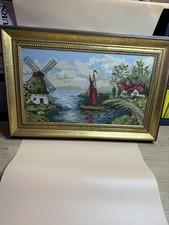 Arazzo ricamo cornice vintage