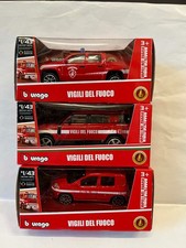 BURAGO 1/43 VIGILI DEL FUOCO - 3 MODELLI