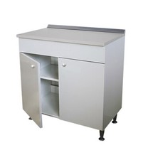 Mobile cucina componibile cm.80, con 2 ante, bianco top color marmo