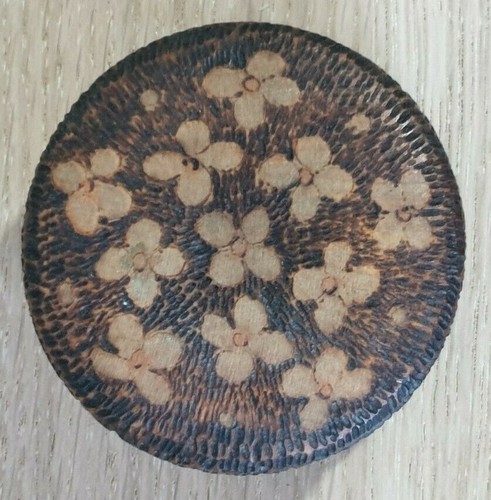 Scatolina legno pirografata