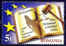 Romania 2011 Scala Giustizia Legge e Ordine/Themis Dea Mitologia Greca Libri MNH