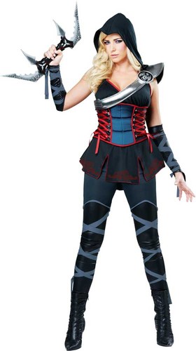 Costume ninja adulto cappuccio - costume,