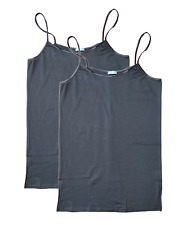 2x Top donna canotta intima canottiera spalline strette in filo di scozia Ragno