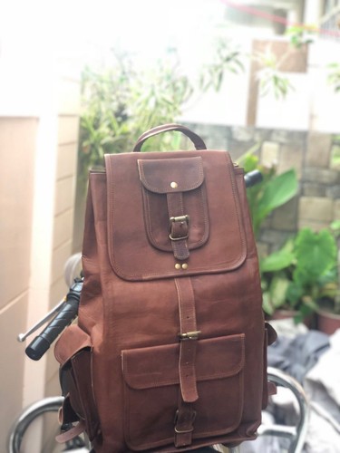 Zaino uomo vintage vera pelle