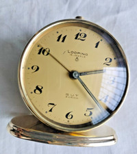 Looping 15 Jewels Swiss Made 8 giorni chiave sveglia da tavolo vintage