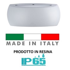 PLAFONIERA STAGNA APPLIQUE DA ESTERNO DOPPIA LUCE RESINA  E27 LAMPADA LED