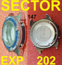 cassa acciaio 40 mm orologio crono sector expander exp 202 sub diver 100 metri