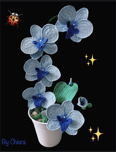 Orchidea all uncinetto - all’uncinetto, 💙