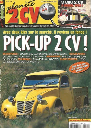 Planete pick up 2cv - cv, pick-up