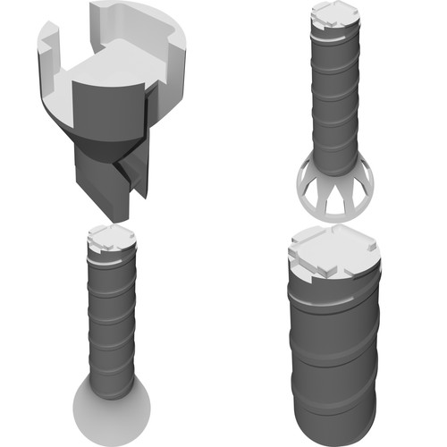 Tubo porta striscia - porta, led