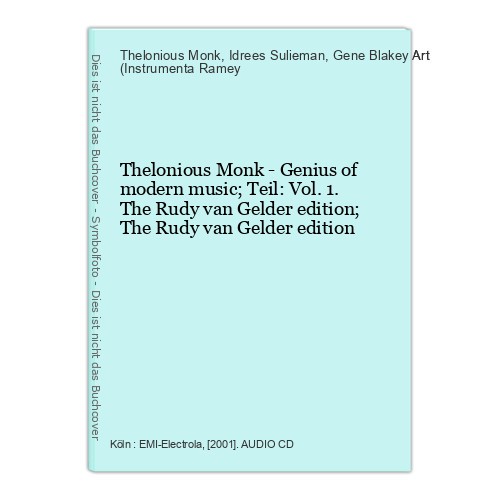 Thelonious monk genius of - thelonious,