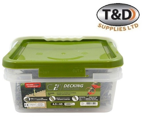 Timco 1000pcs green decking - c2,