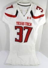 2016 Texas Tech Red Raiders Luke Stice #37 Gioco Usato Bianco Maglia Np Rem 44 9
