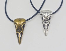 Collana Ciondolo Teschio Uccello Scheletro Corvo Harry Potter Gotico Rock Punk
